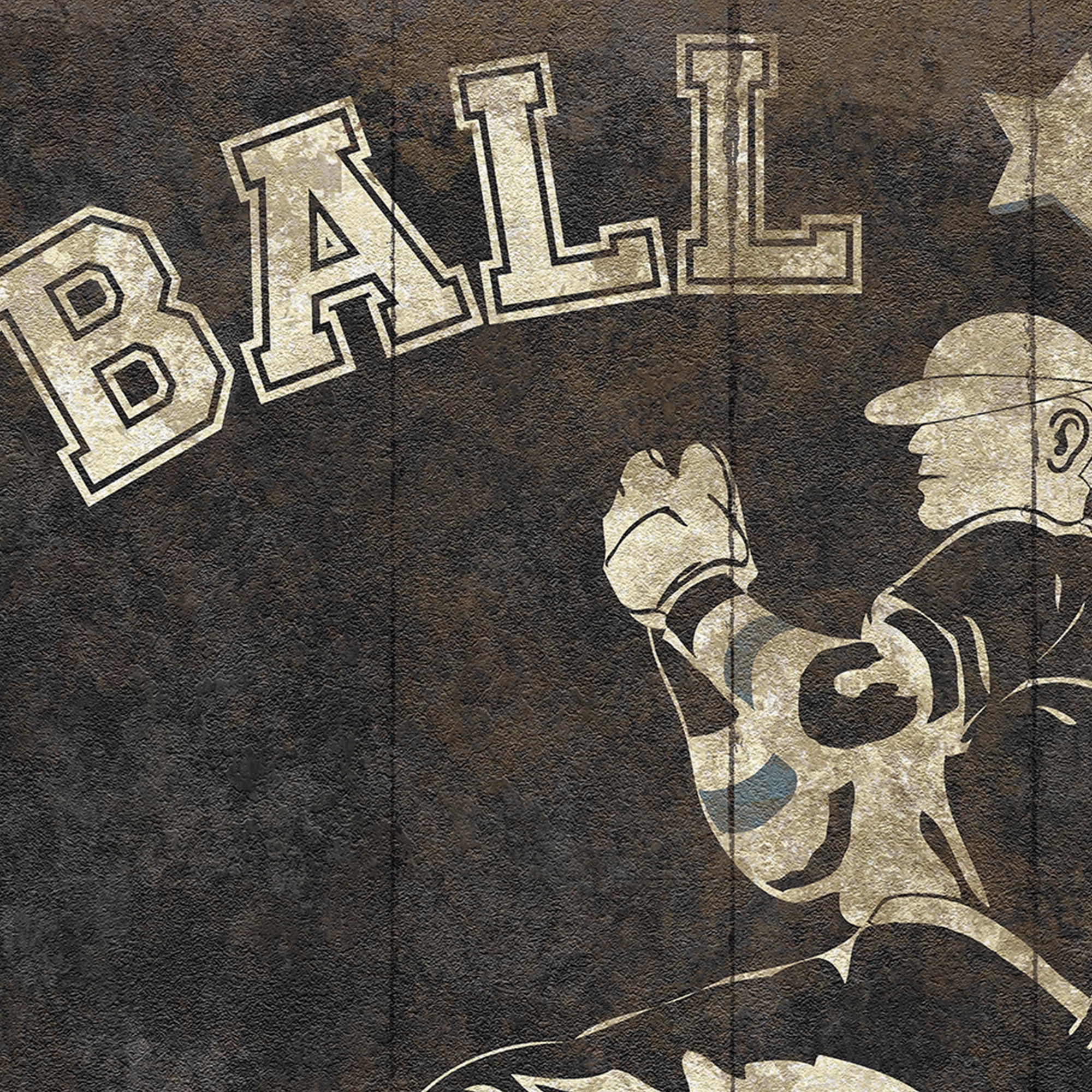 All Star League by The Vintage Collection Baseball Canvas Art