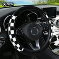 thumbnail image 5 of Plush Plaid Car Without Inner Ring Steering Wheel Cover Comfortable Warm Soft Automotive Supplies Interior Suitable For 37-38cm, 5 of 14