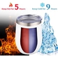 thumbnail image 3 of Vasos para vino YEBTS Life, 350 ml, paquete de 6 unidades, acero inoxidable, 3 of 6