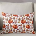 thumbnail image 3 of Fall Pumpkin Throw Pillow Cover 24 x 36 Inch Decorative Pillow Cover Thanksgiving Orange Maple Leaves Country Lumbar Pillowcase Seasonal Rectangle Cushion Case for Couch Sofa Bed Living Room, 3 of 7
