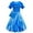 Blue Dress+Bag, variant on Girls Mermaid Princess Costume with Bag Cloak Birthday Party Cosplay