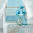 thumbnail image 2 of Nai, Danhui 12x12 Gold Ornate Wood Framed with Double Matting Museum Art Print Titled - Beach House Hydrangeas, 2 of 4