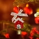 thumbnail image 3 of Juego de adornos para árbol de Navidad | Adornos de fieltro de lana con cinta de terciopelo y detalles de madera | Colgante de algodón para decorar el coche y el hogar en estas fiestas, 3 of 4
