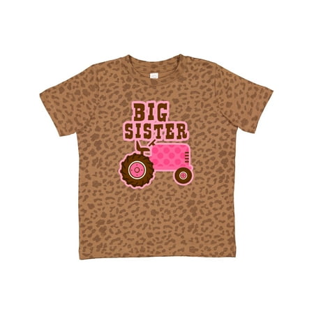 

Inktastic Pink Tractor Big Sister Gift Toddler Toddler Girl T-Shirt