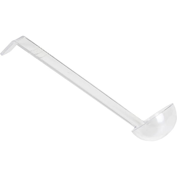 TrueCraftware - 10 1/2", 1 oz, One Piece Ladle, Polycarbonate, Clear Color, NSF listed