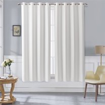 DBOZE Blackout Curtains 72 inches Long - Grommet Thermal Insulated Room Darkening Window Curtains for Bedroom, Set of 2 Panels (42 x 72 Inch, White