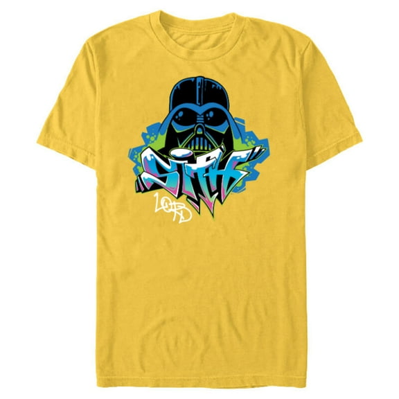 Star Wars Darth Vader Sith Lord Graffiti Tag Style - Short Sleeve Blended T-Shirt for Adults - Customized-Yellow