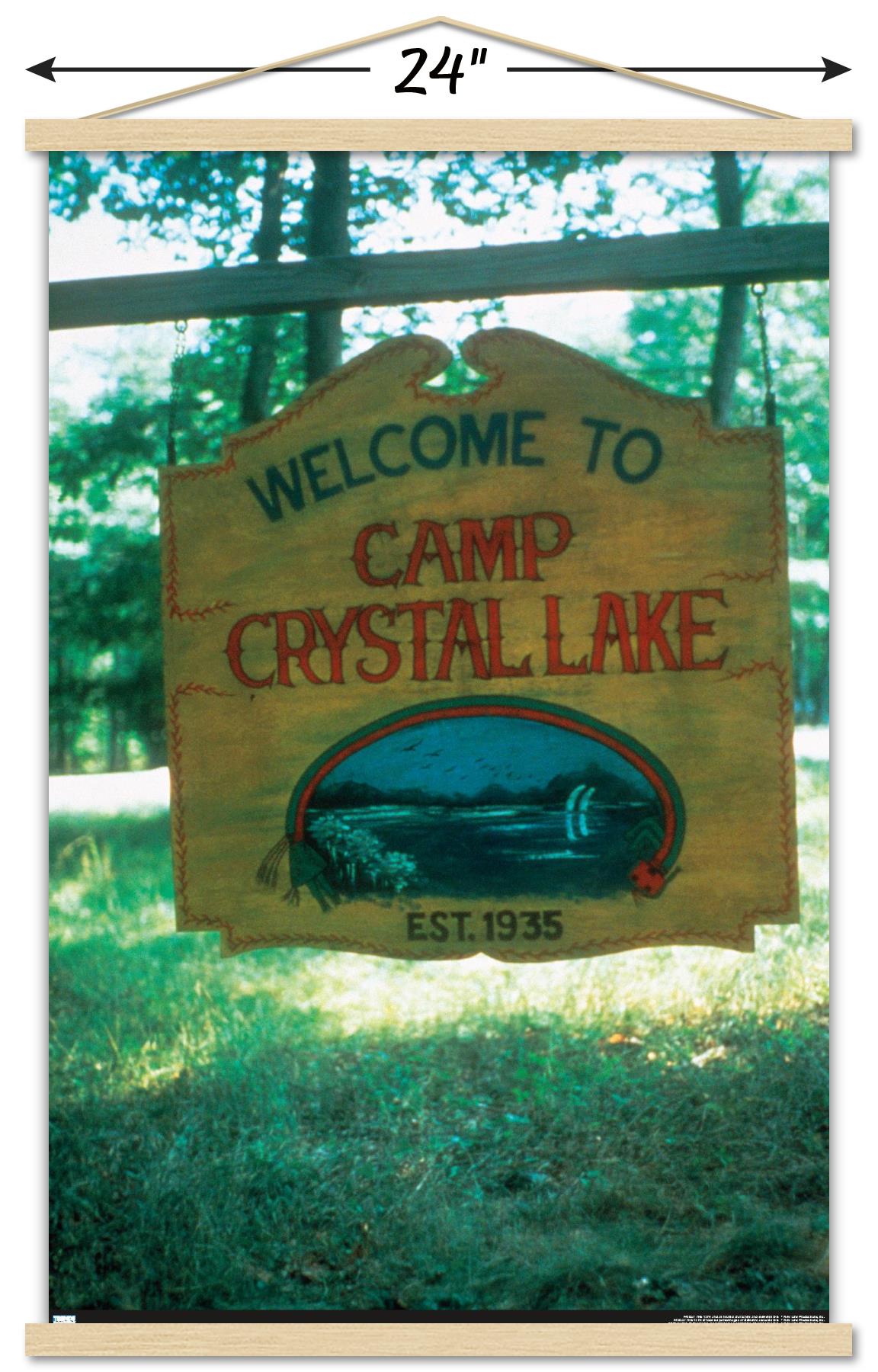 Friday The 13th - Welcome To Camp Crystal Lake Wall Poster with Magnetic Frame, 22.375" x 34"