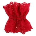 thumbnail image 3 of Coleteros rojos de doble capa con encaje, bandas elásticas para el pelo, coleteros para mujeres y niñas, coletas y recogidos con estilo, 3 of 7