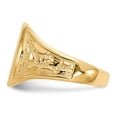 thumbnail image 3 of 14K Yellow Gold Ring Band Signet 15.0x11.5mm Open Back Men's, 3 of 5