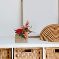 thumbnail image 4 of Raindrops Rustic Wood Basket Wooden Box Beige Minimalist Book Storage For Families 1Pcs, 4 of 7