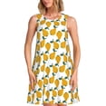 thumbnail image 1 of Fotbe Yellow Pears Vestido de Verano sin Mangas para Mujer – Vestido Midi Línea A, Estilo Camiseta Floral, Vestido Playero Casual y Fluido, 1 of 7