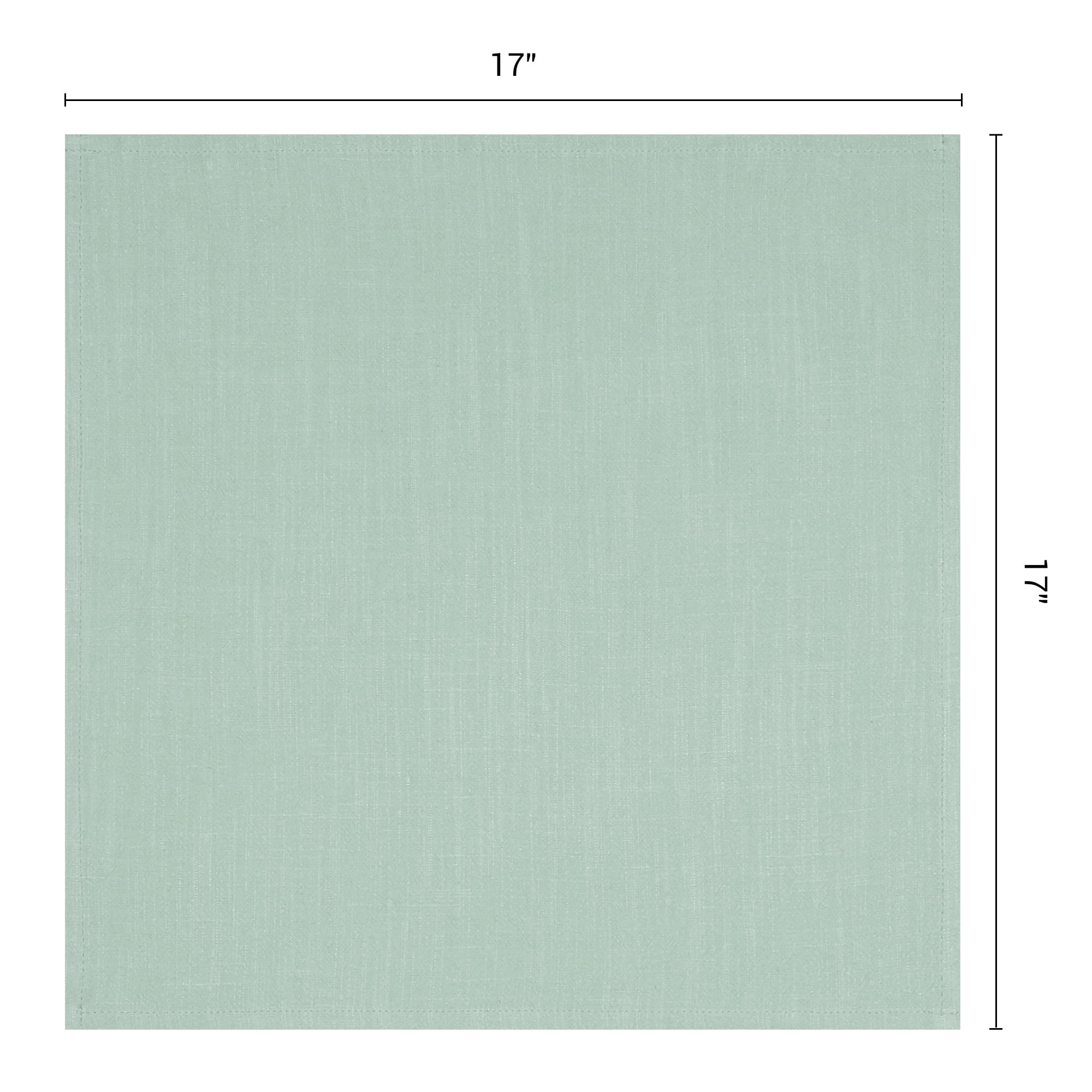 Unique Bargains 6Pcs Cotton Washable Cloth Napkins Bean Green 16x16inch