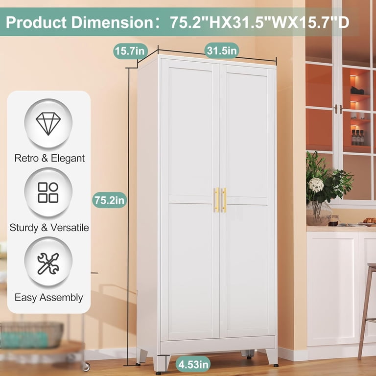 Winston Porter Nazyia 54\ Freestanding Kitchen Pantry Storage Cabinet with Doors and Adjustable Shelves, Microwave Oven Stand with Drawer for Kitchen & Reviews Winston Porter Nazyia 54\ Freestanding Kitchen Pantry Storage Cabinet with Doors and Adjustable Shelves, Microwave Oven Stand with Drawer for Kitchen & Reviews