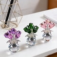 thumbnail image 5 of 7 Crystal Roses Figurine with Gift Box – Colorful K9 Glass Floral Sculpture, Handmade Everlasting Flower Decor, Meaningful Gift for Women, Mom, Wife, Anniversary, Wedding, Valentine’s Day (Pink), 5 of 5
