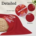 thumbnail image 2 of Valentine's Day Pillow Covers, Linen Long Throw Pillow Case, Romantic Goblets Red Love Heart Bow Holiday Pillow Protector Decorative Cushion Cover for Living Room/Bedroom 20" x 36", 2 of 8