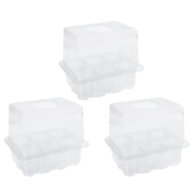 Weiweiguan 3Pcs Useful Germination Box Plant Succulent Flower Germination Tray With Cover