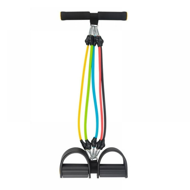 Pedal Resistance Band, MultiFunction Exercise Bands 5Tube Yoga Strap
