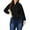 Black, variant on Women Long Sleeve Elegant Office OL Smart Ruffles Buttons Down Blouses