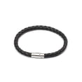thumbnail image 1 of Brazalete Qarigey de cuero para hombre con hebilla de piedra imán de acero inoxidable trenzado, 1 of 6