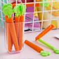 thumbnail image 2 of Lot de 5 clips de fermeture pour emballages alimentaires, en plastique, réutilisables et portables, en forme de carotte, 2 of 4