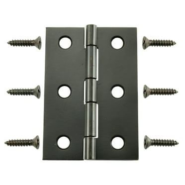 2-1/2 x 1-9/16" Ornamental Bronze Plated Steel Butt Hinges (4 pcs.)