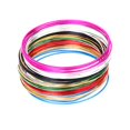 thumbnail image 2 of 4x 50Pcs 1mm Multicolor Thin Hoop Bracelet Brazalete Brazalete Mujer - Multicolor SM SunniMix brazalete delgado, 2 of 8
