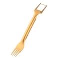 thumbnail image 2 of Oleegame 1PC Tomato Slicer And Lemon Slicer Stainless Steel Fruit Cutter Cut Watermelon Segmentation Watermelon Cutting Tool Fruit Cutting Fork Kitchen Small Tool Gold, 2 of 5
