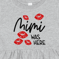 thumbnail image 4 of Inktastic Mimi Was Here Red Kisses Girls Baby Dress, 4 of 5