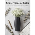 thumbnail image 3 of Unique Bargains Modern Decor Tall Ribbed Flower Vase Matte Black 4.1" x 4.1" x 8.7", 3 of 6