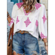 thumbnail image 4 of Blusas Casuales de con Cuello en V y Estampado Floral para Mujer, Blusas Bohemias de Verano con Mangas 3/4. Rosa S, 4 of 9