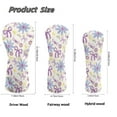 thumbnail image 7 of Yuyamidu Hippie Flowers Golf Headcovers, Waterproof Golf Head Covers for Hybrid Fairway Wood Driver Bow PU Leather Golf Head Protective Cover, 7 of 7