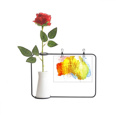 thumbnail image 1 of Australia Colorful Map Illustration Pattern Artificial Rose Flower Hanging Vases Decoration Bottle, 1 of 3