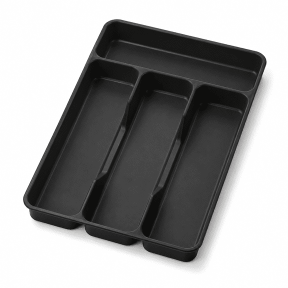 Kawihcie Plastic 6.92" x 10.62" x 1.37" 4-Compartment Kitchen Utensil Organizers