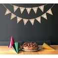 thumbnail image 3 of Inkdotpot Pre Strung Bunting Flags Happy Birthday Party Decorations Wall Decor Birthday Rustic Kraft Pennant Banner Sign Photo Prop, 3 of 8
