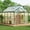 Green, variant on EastVita 6 x 8ft Walk-in Greenhouse Heavy-Duty Aluminum Frame Polycarbonate Panels Easy Assembly Roof Vent Ground Anchors Sliding Lockable Door for Backyard Green