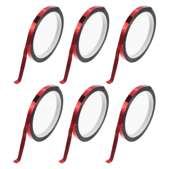 Unique Bargains Pinstripe Tape 164.04ft x 0.2" Car Stripes Pinstripe Decals for Car, Motorcycle and Boat, Racing Stripes DIY Stickers Mirror Red 6 Pcs