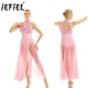 thumbnail image 2 of Traje de baile lírico para mujer, sin mangas, Halter, lentejuelas, Maxi, Ballet, baile de salón, vestido de actuación en escenario con leotardo incorporado, 2 of 5