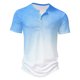thumbnail image 3 of Camisas de Manga Larga para Hombres Mezcla de Polialgodón Sólido, Cuello Redondo Casual Botón Abajo Blusa para Invierno, Moda Y Uso Diario, 3 of 5