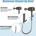 thumbnail image 4 of MesaSe Fishing Ned Rigs Jig Hook Kit Mushroom Jig Head for Soft Lures  1/6oz 20pcs, 4 of 8