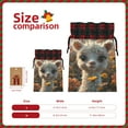 thumbnail image 3 of Gaeub Adorable Llama In Flowers Print Christmas Gift Bag with Drawstrings,Drawstring Gift Bag for Xmas,Christmas Linen Bag,Gift Wrapping Bags for Presents Party -Black, 3 of 8