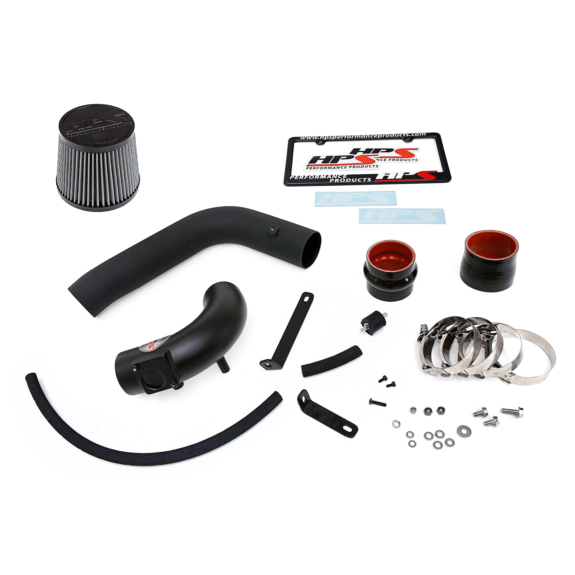 HPS Performance Black Cold Air Intake (Converts to Shortram) Compatible for 2003-2009 Mazda Mazda3 2.0L 2.3L 2006-2007 Mazda5 2.3L Non Turbo, 837-165WB