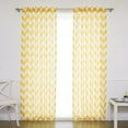 thumbnail image 5 of Best Home Fashion, Inc. Slub Chevron Sheer Rod Pocket Curtain Panels (Set of 2), 5 of 6