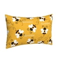 thumbnail image 2 of Bixox Cute Bee Butterfly Yelllow Printed Pillow Protector,Super Soft Ideal for Home,Guests,Rentals - 20"x30", 2 of 8