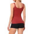 thumbnail image 3 of INSPIRE CHIC Womens Lace Camisole Tank Tops Cotton Cami Pajamas Top Soft Comfy Undershirt L Claret, 3 of 6