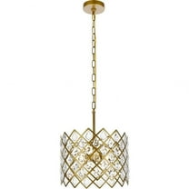 3 Light Pendant in Contemporary Style-9.5 inches Tall and 13 inches Wide-Brass Finish Bailey Street Home 390-Bel-5047058