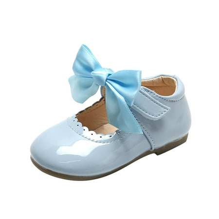 

Rovga Summer Autumn Girls Boots Cute Flat Solid Color Round Head Ribbon Bow Hook Loop Athletic Shoes