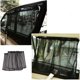 thumbnail image 2 of 2 Pcs Car Window Sun Shade Mesh Side Curtain UV Protection With Suction Cups Fixing (Black), 2 of 3