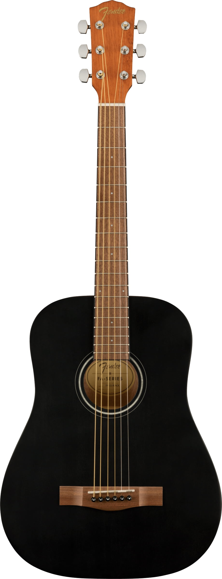 Fender FA-15 3/4-Scale Kids Steel String Acoustic Guitar - Black w/ Gig Bag