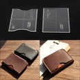 thumbnail image 2 of veasfak 2 Pieces Clear Acrylic Card Holder Card Bag Pattern Template Stencil DIY Leather, 2 of 9